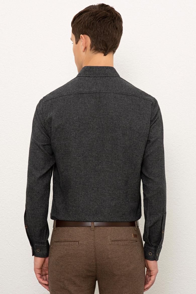 Erkek Siyah Gömlek Uzunkol - 50225177012