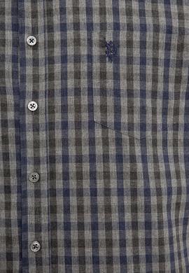 Erkek Lacivert Antrasit Mini Kareli Gömlek Uzunkol - 50226586012