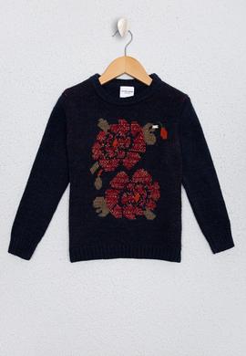 Kız Çocuk Lacivert Kazak - 50225886012