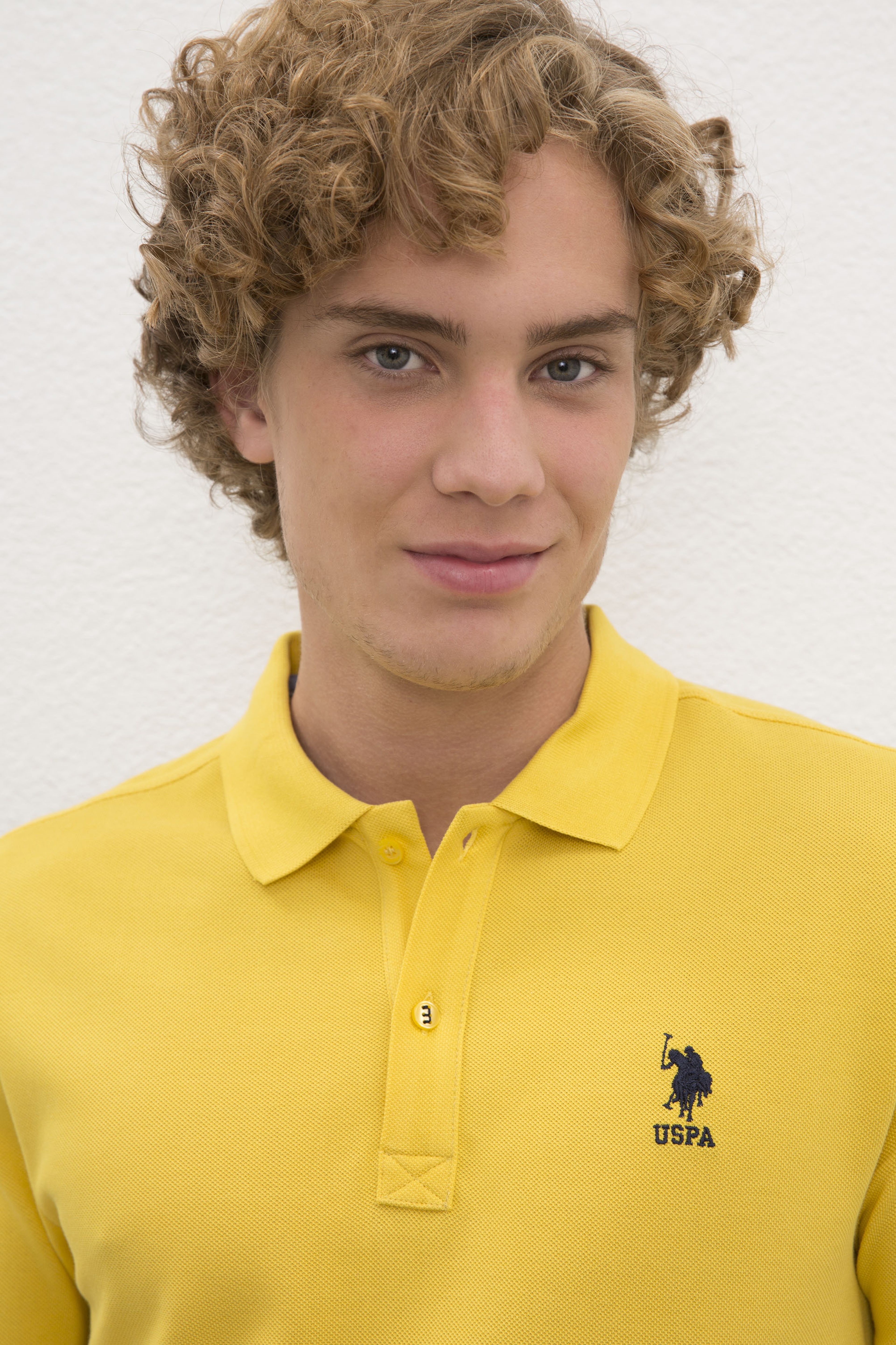 Erkek Safran Polo Yaka Basic T-Shirt - Image 2