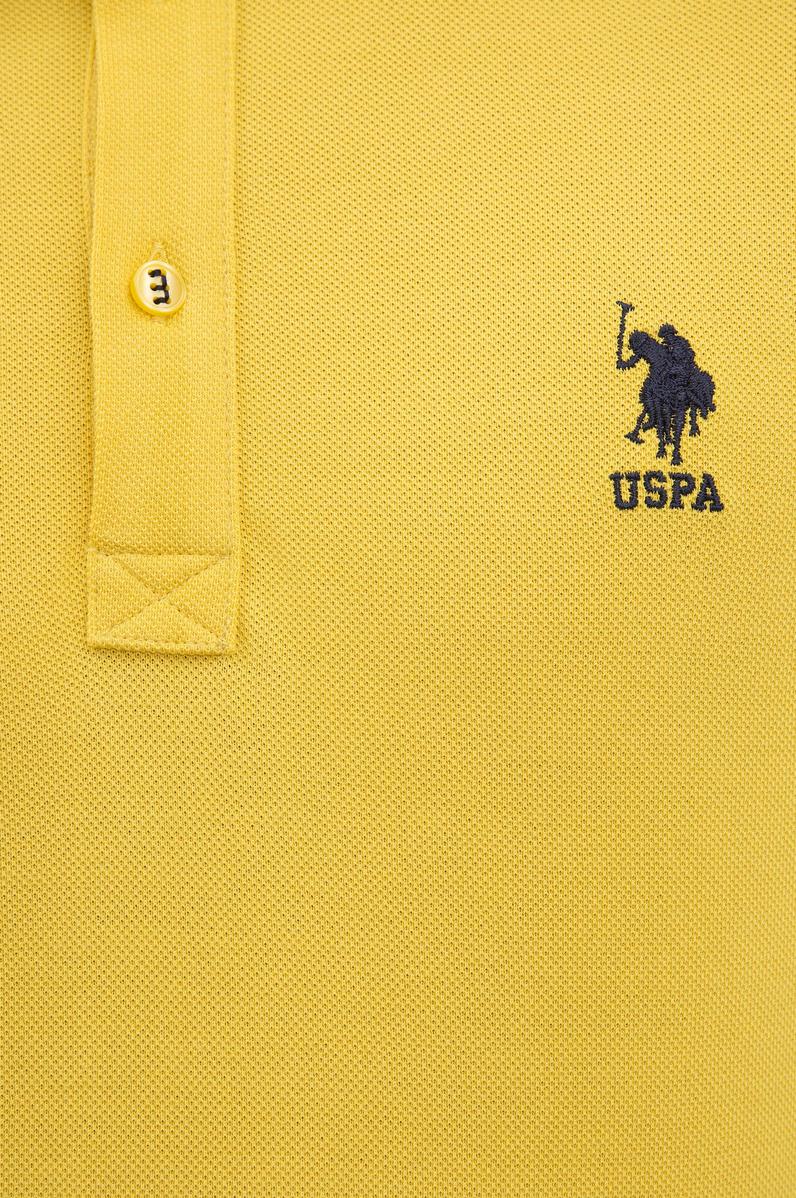 Erkek Safran Polo Yaka Basic Tişört