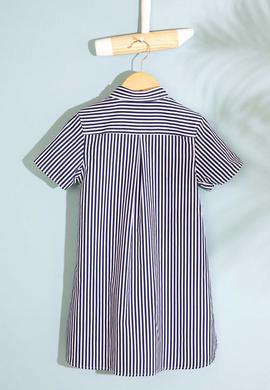 Kız Çocuk Lacivert Dokuma Elbise - 50199840007