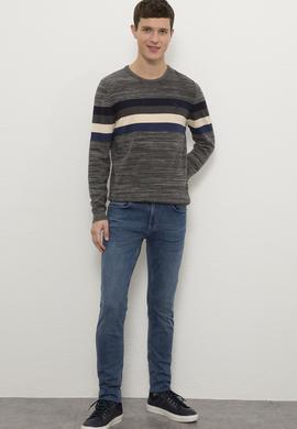 Erkek Gri Melanj Kazak - 50223881027