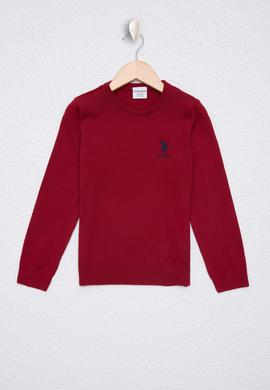 Kız Çocuk Kırmızı Basic Kazak - 50224696033