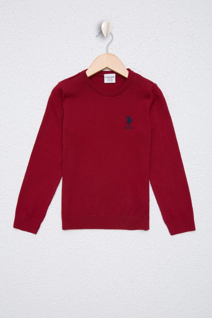 Kız Çocuk Kırmızı Basic Kazak