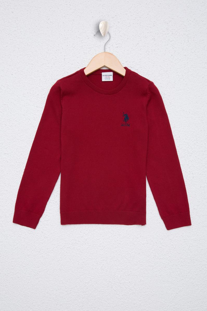 Kız Çocuk Kırmızı Basic Kazak