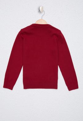 Kız Çocuk Kırmızı Basic Kazak - 50224696033