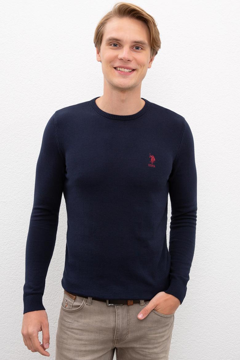 Erkek Lacivert Basic Kazak