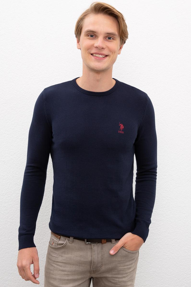 Erkek Lacivert Basic Kazak