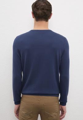 Erkek İndigo Basic Kazak - 50224739015