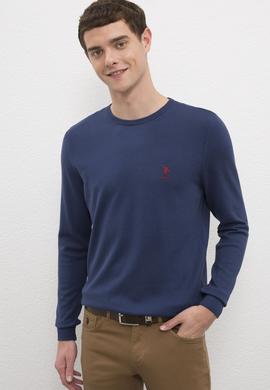 Erkek İndigo Basic Kazak - 50224739015