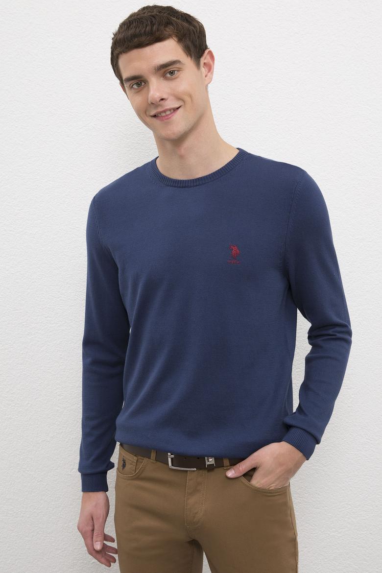 Erkek İndigo Basic Kazak