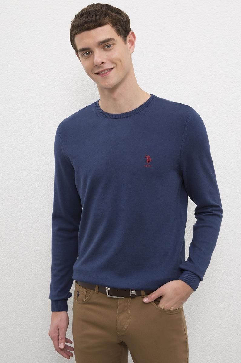 Erkek İndigo Basic Kazak