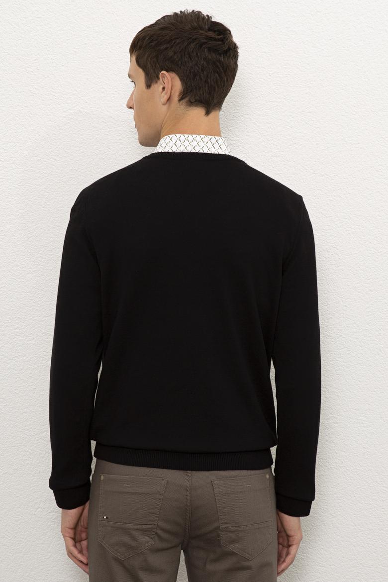 Erkek Siyah Basic Kazak - 50224740010