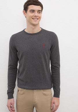 Erkek Antrasit Melanj Basic Kazak - 50224739069