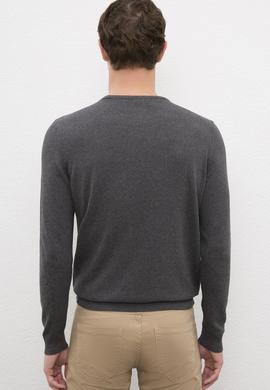 Erkek Antrasit Melanj Basic Kazak - 50224739069