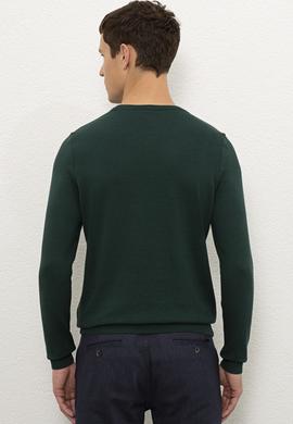 Erkek Yeşil Basic Kazak - 50224739033