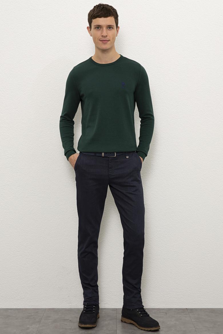 Erkek Yeşil Basic Kazak - 50224739033