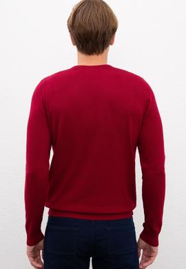 Erkek Bordo Basic Kazak - 50224739051