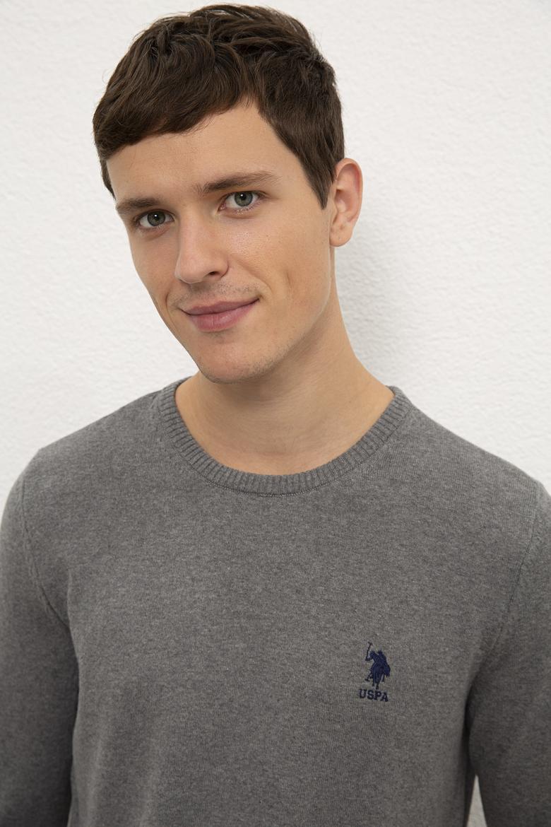 Erkek Gri Melanj Basic Kazak - 50224739024