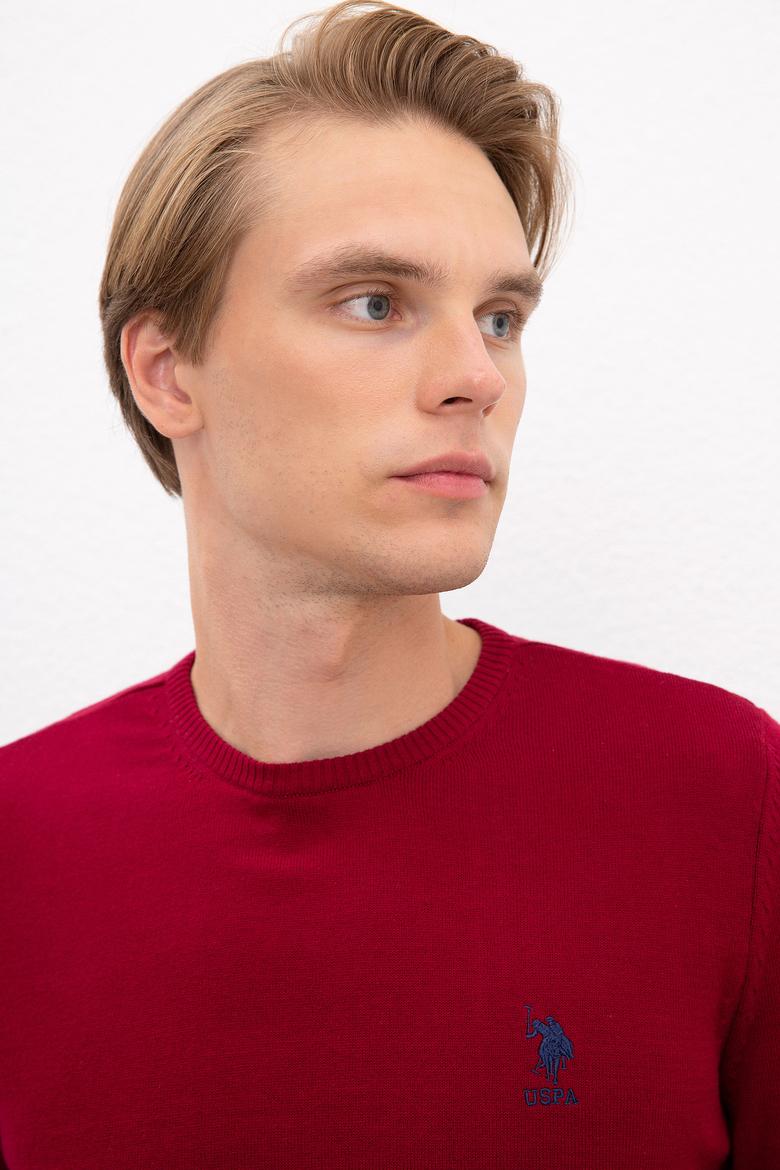 Erkek Bordo Basic Kazak - 50224739051