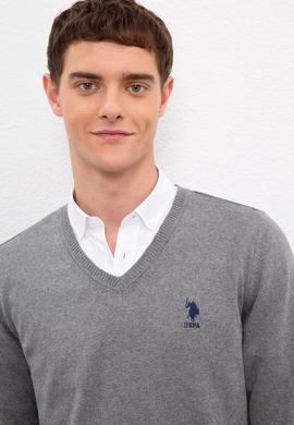 Erkek Gri Melanj Basic Kazak - 50224740026