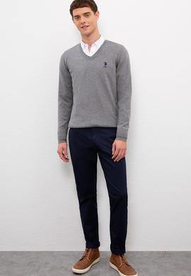 Erkek Gri Melanj Basic Kazak - 50224740026