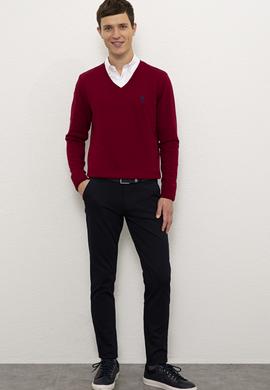 Erkek Bordo Basic Kazak - 50224740046