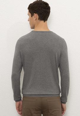 Erkek Gri Melanj Basic Kazak - 50224739024