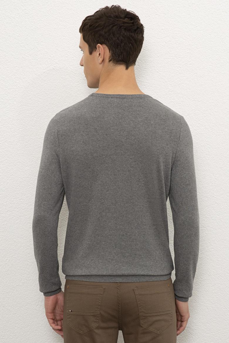 Erkek Gri Melanj Basic Kazak - 50224739024