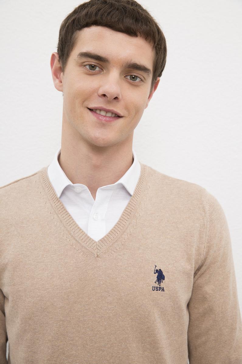 Erkek Camel Melanj Basic Kazak