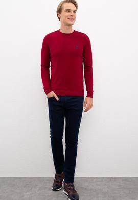 Erkek Bordo Basic Kazak - 50224739051