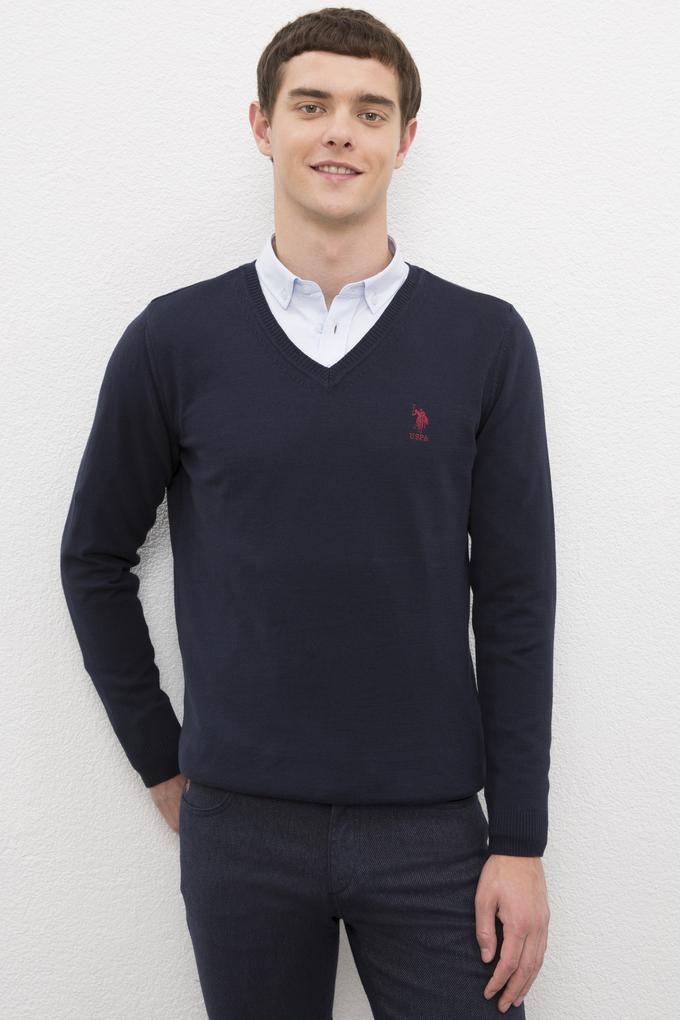 Erkek Lacivert Basic Kazak