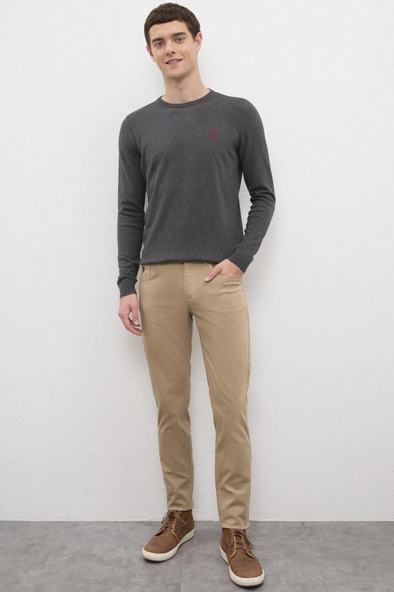 Erkek Antrasit Melanj Basic Kazak - 50224739069