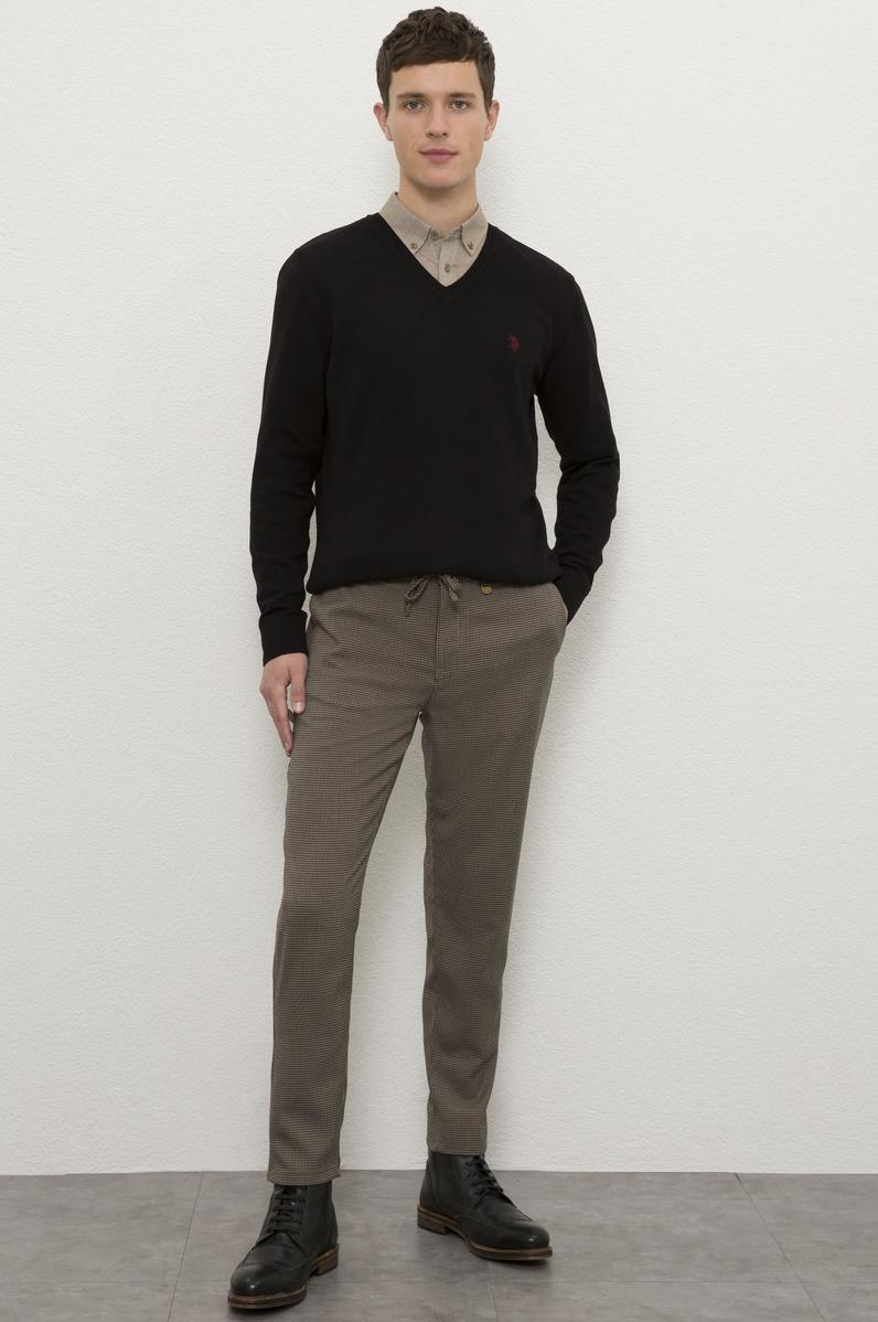 Erkek Vizon Kanvas Pantolon