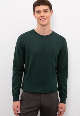 Erkek Yeşil Basic Kazak - 50224779056