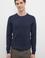 Erkek Lacivert Bisiklet Yaka Basic Triko Kazak