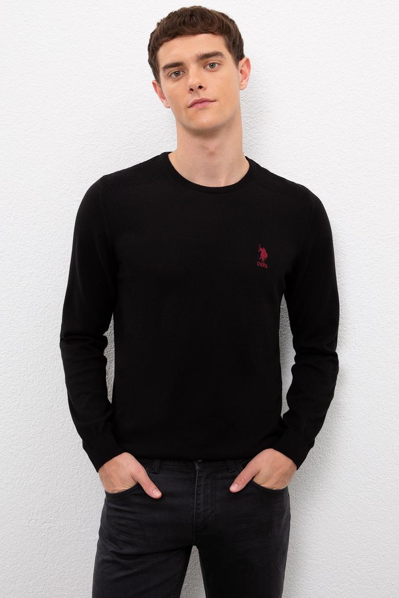 Erkek Siyah Basic Kazak