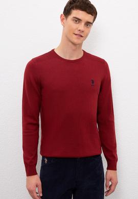 Erkek Bordo Basic Kazak - 50224779034