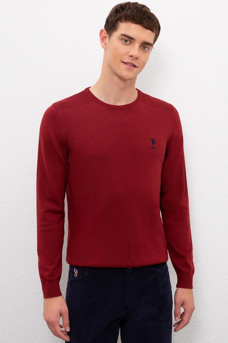 Erkek Bordo Basic Kazak