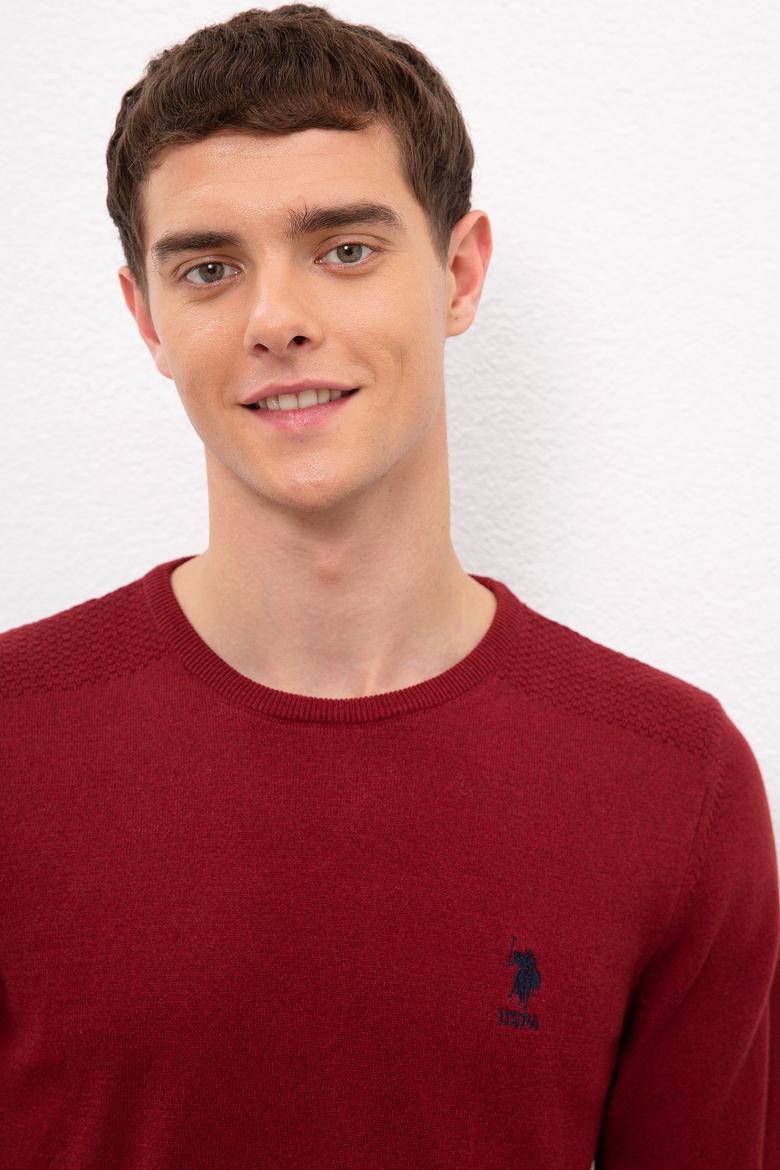 Erkek Bordo Basic Kazak - 50224779034