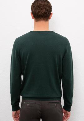 Erkek Yeşil Basic Kazak - 50224779056