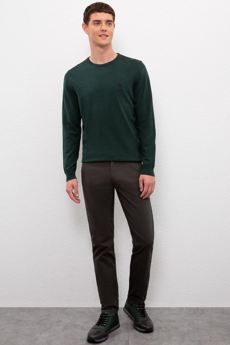 Erkek Yeşil Basic Kazak - 50224779056