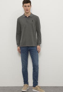 Erkek Antrasit Melanj Basic Sweatshirt - 50225344032