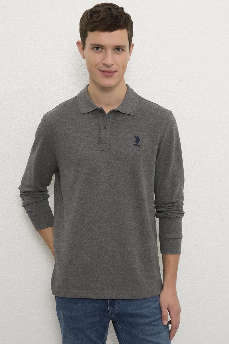 Erkek Antrasit Melanj Basic Sweatshirt