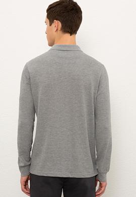 Erkek Gri Melanj Basic Sweatshirt - 50225344022