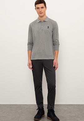 Erkek Gri Melanj Basic Sweatshirt - 50225344022