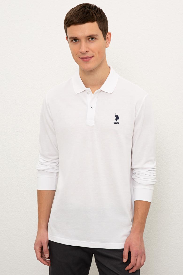 Erkek Beyaz Basic Sweatshirt