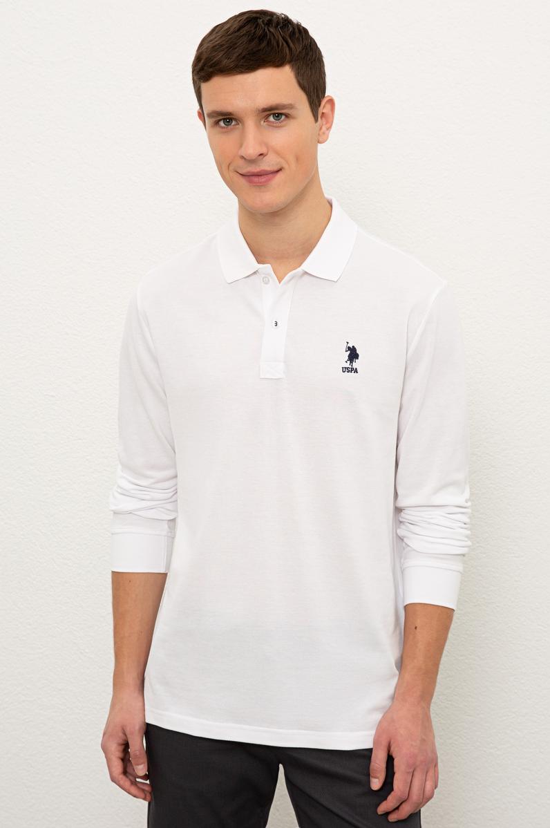 Erkek Beyaz Basic Sweatshirt