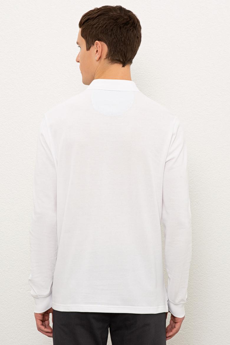 Erkek Beyaz Basic Sweatshirt - 50225344092